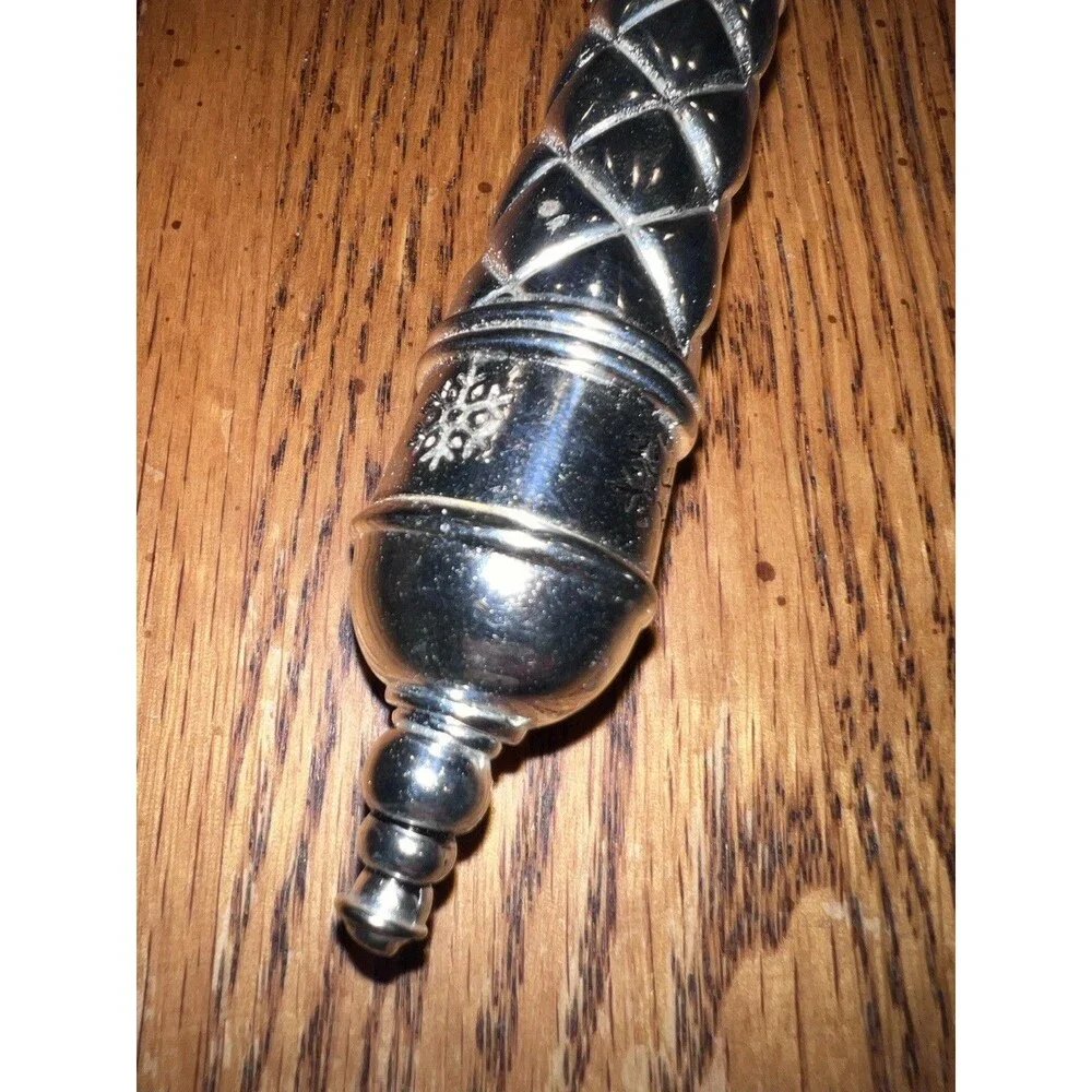 VTG Towle Christmas Ice Cream Scooper Scoop Silver Snowflake Design Rare Piece